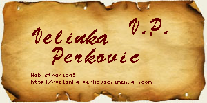 Velinka Perković vizit kartica